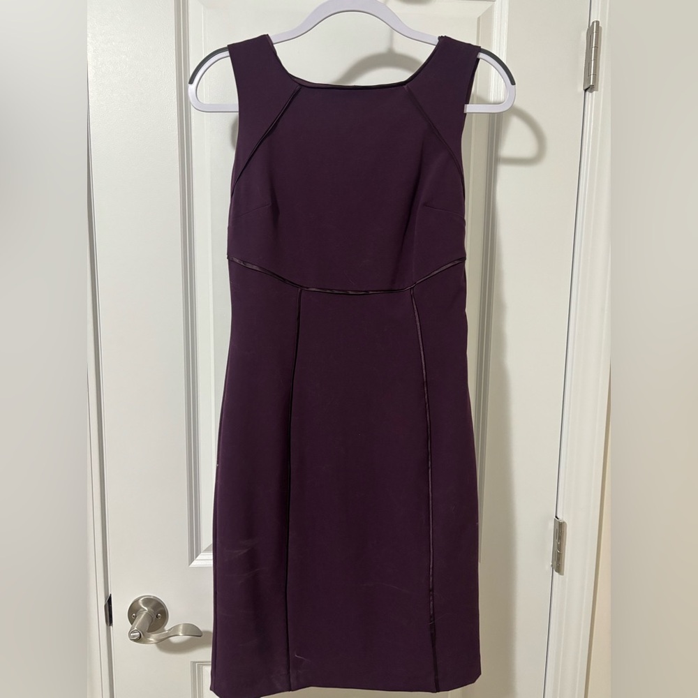 New York & Company Plum Sleeveless Midi Sheath Dress